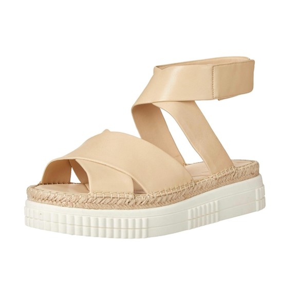 FRANCO SARTO Brock Beige Platform Sandals - Picture 1 of 10